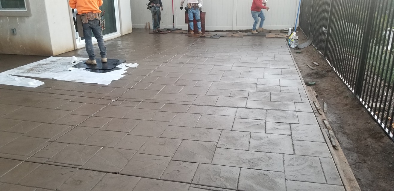 Stamped concrete installed in Oakland